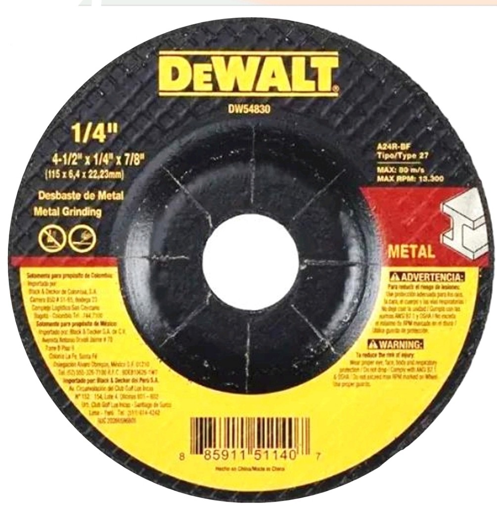 disco dwalt 7 x 1/4 desbaste metal