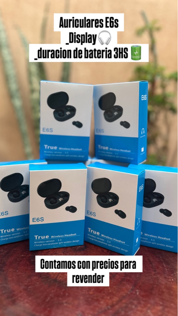 Auriculares E6S negros