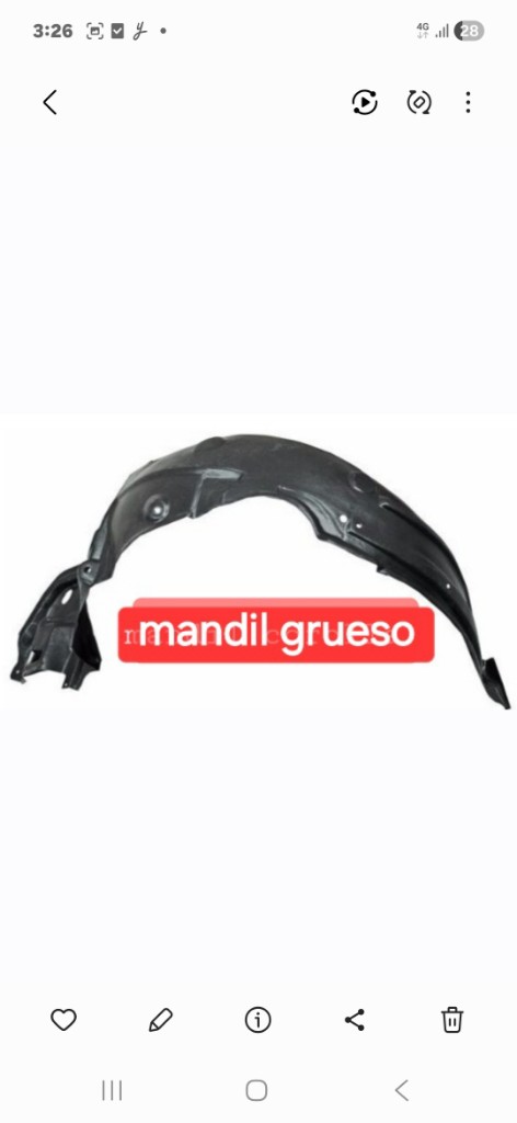 Accent 21 mandil izquierdo liso delantero