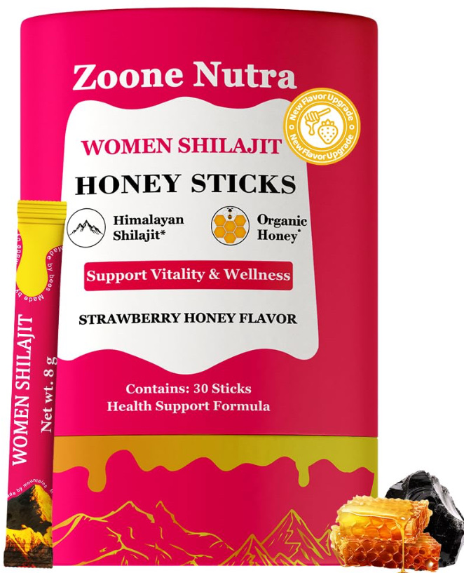 Palitos de miel Shilajit para mujeres sabor a fresa 1 unidad