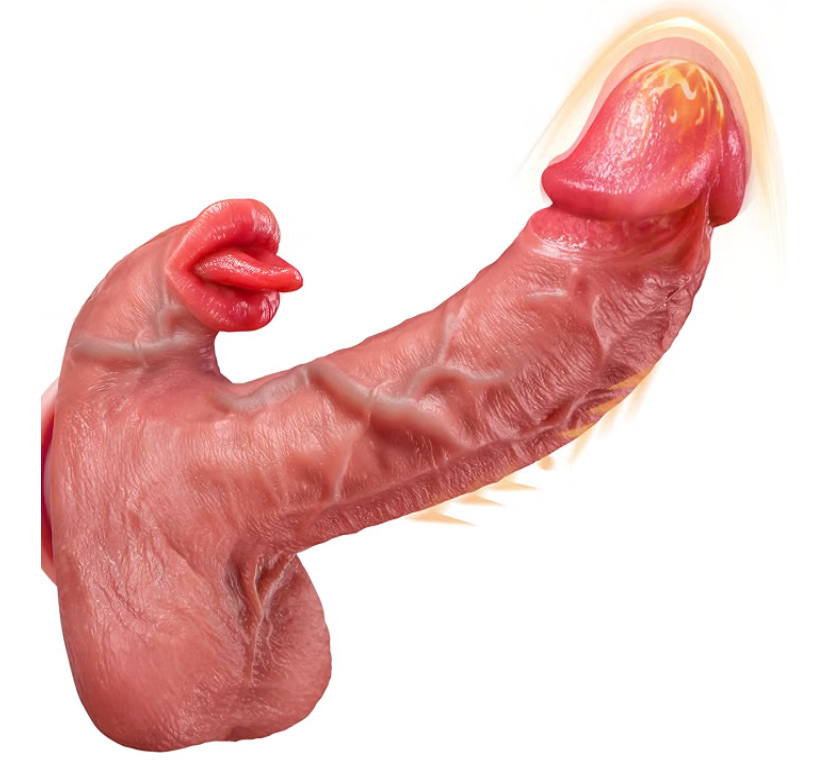 Dildo Vibrador con Empuje – 8 pulgadas