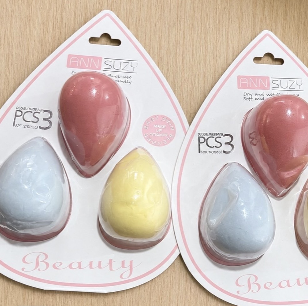 ANN SUZY esponjas maquillaje 3u