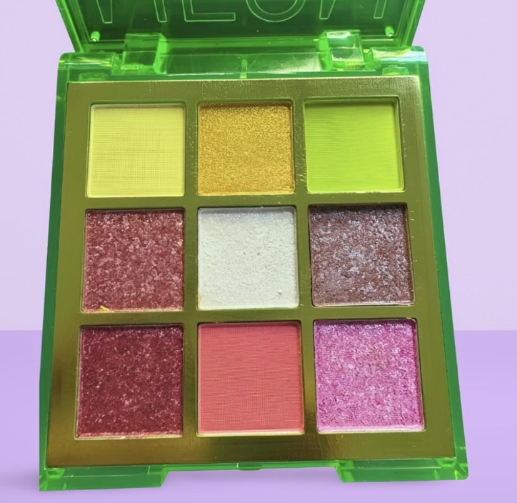 Palette de sombras verde/neon