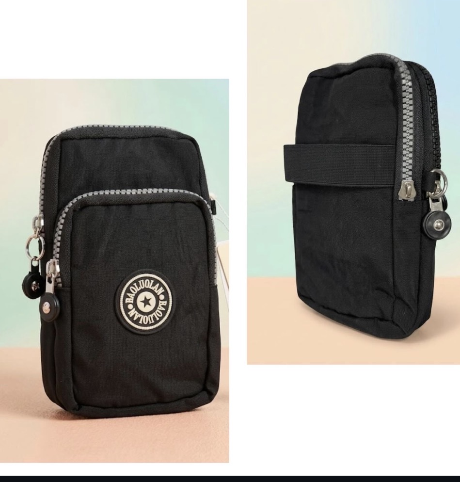 Bolso negro bandolera unisex