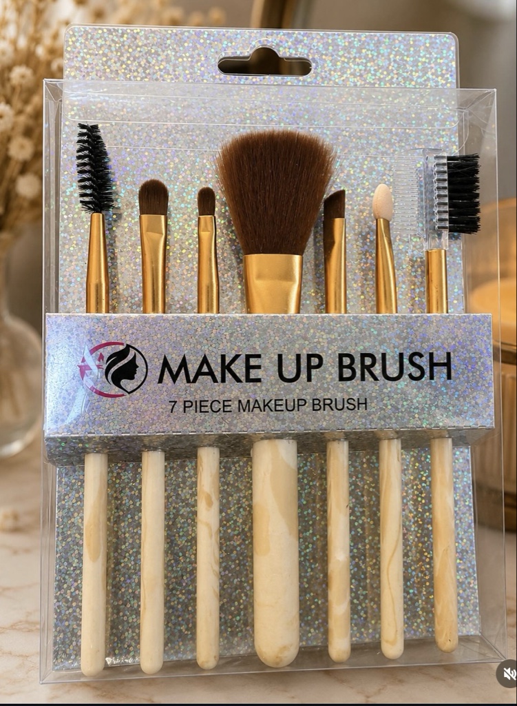 Make Up Brush set 7 piezas dorado