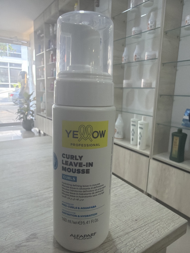 Yellow Curly Leave-In Mousse