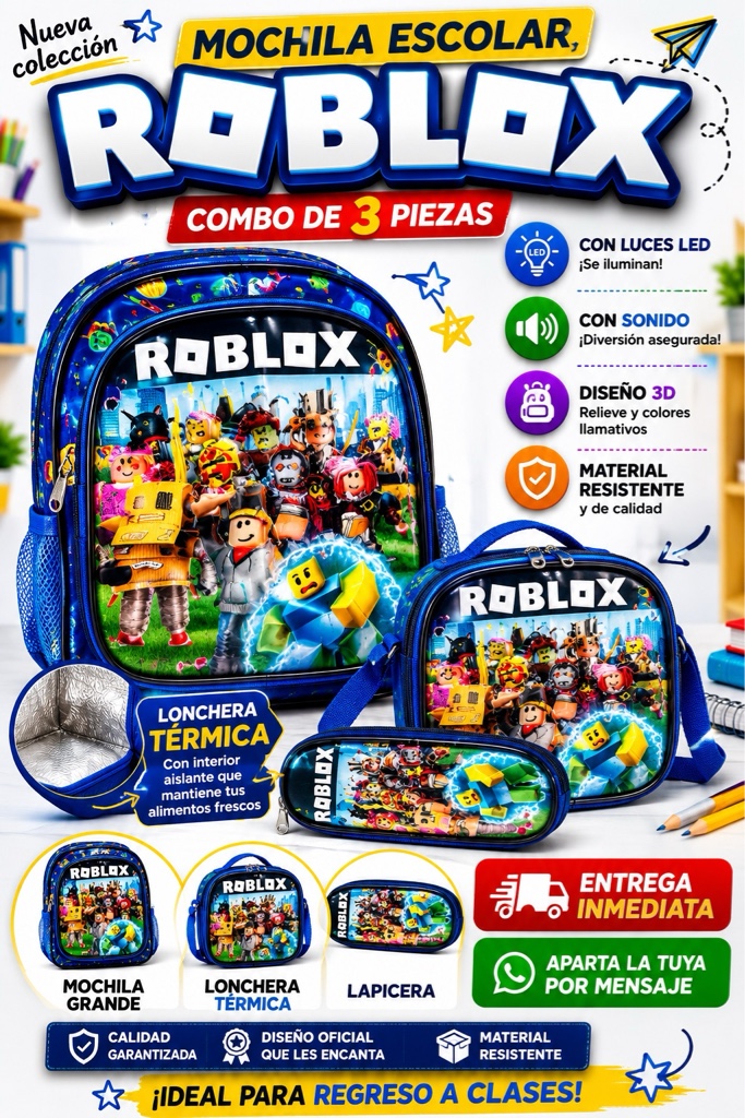 Mochila Combo Escolar