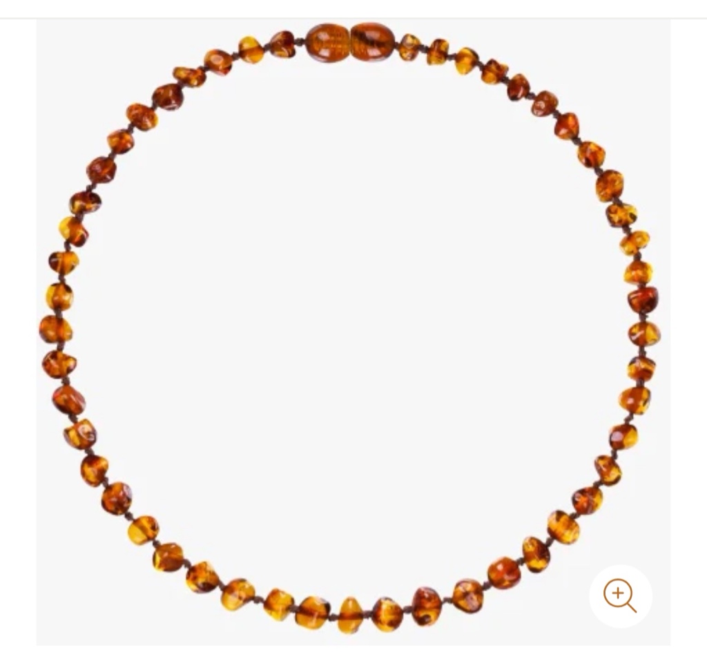 Collar de Ámbar clásico coñac