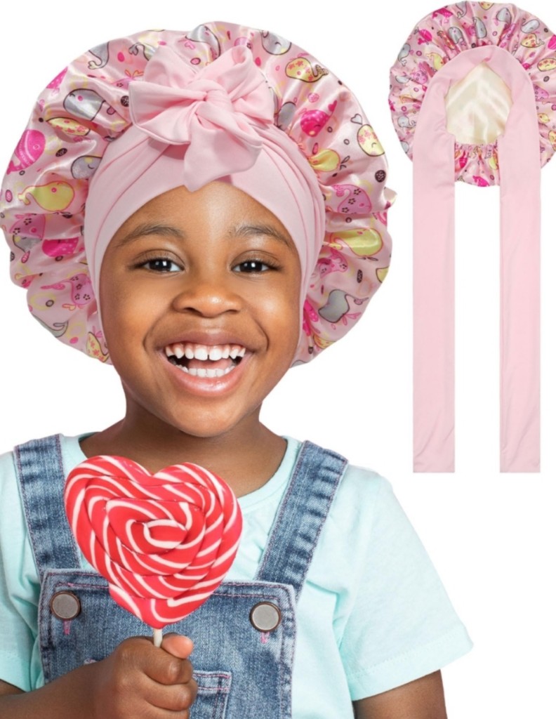 Gorro satinado rosa infantil