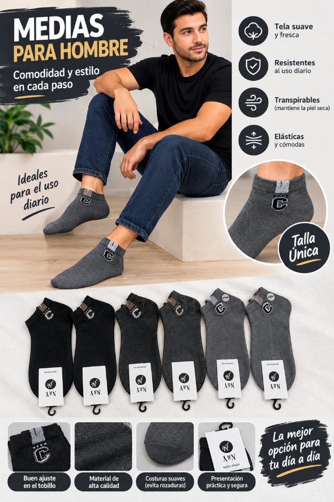 Medias tobilleras hombre