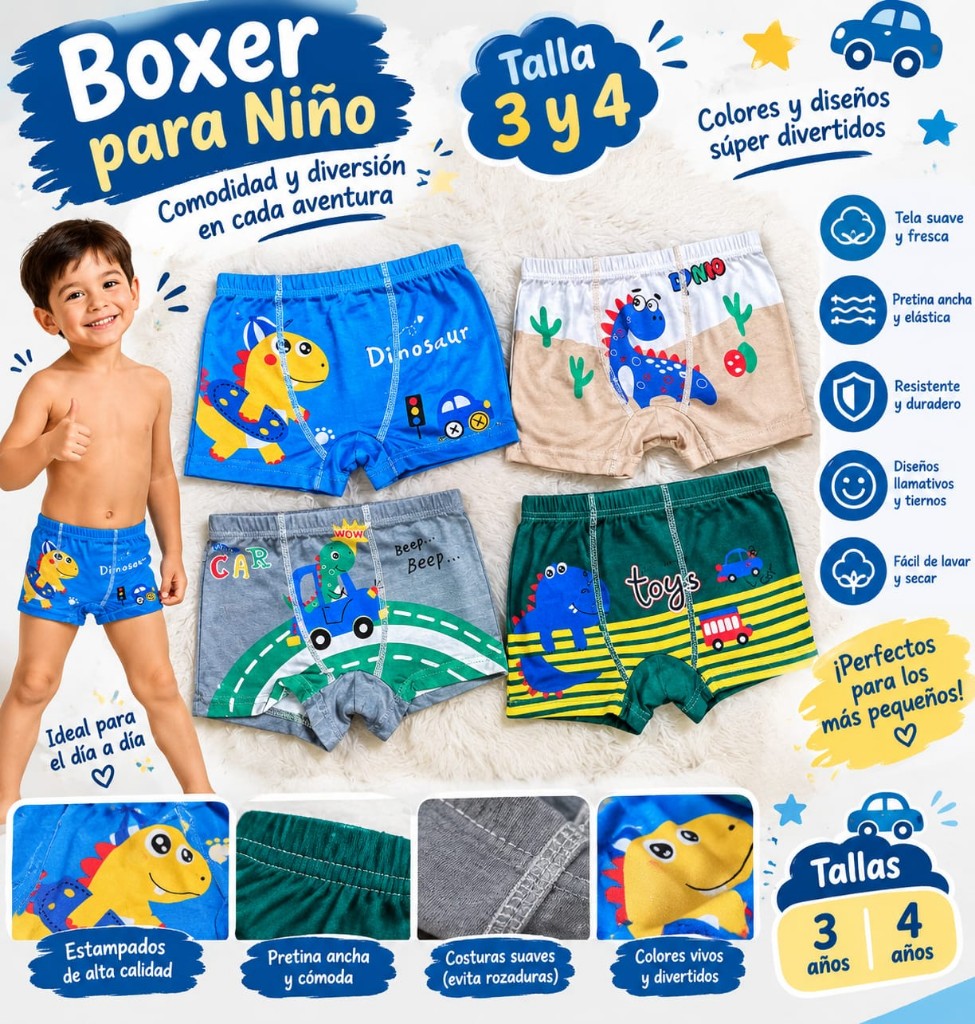 Boxer niño estampado