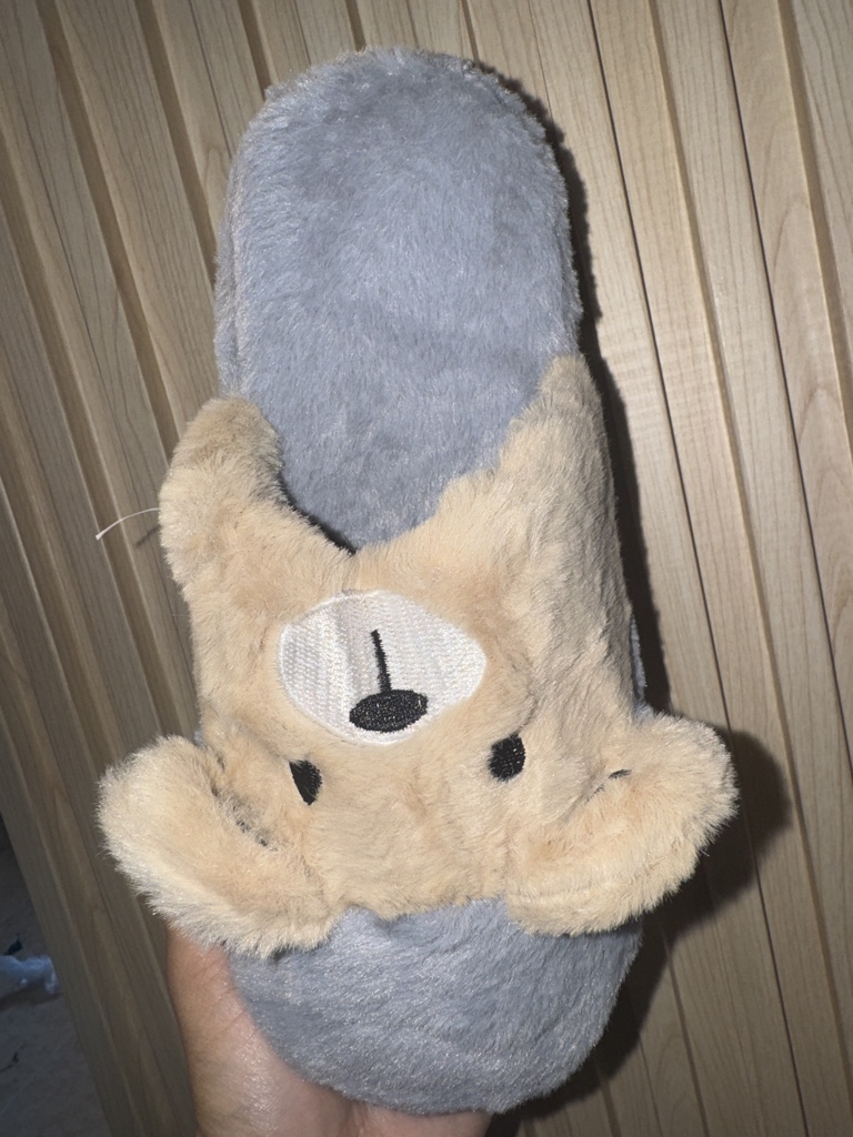 Pantuflas Oso Gris