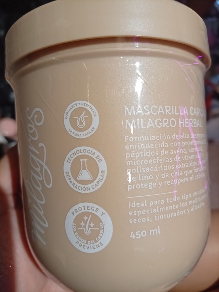 Mascarilla milagros herbal