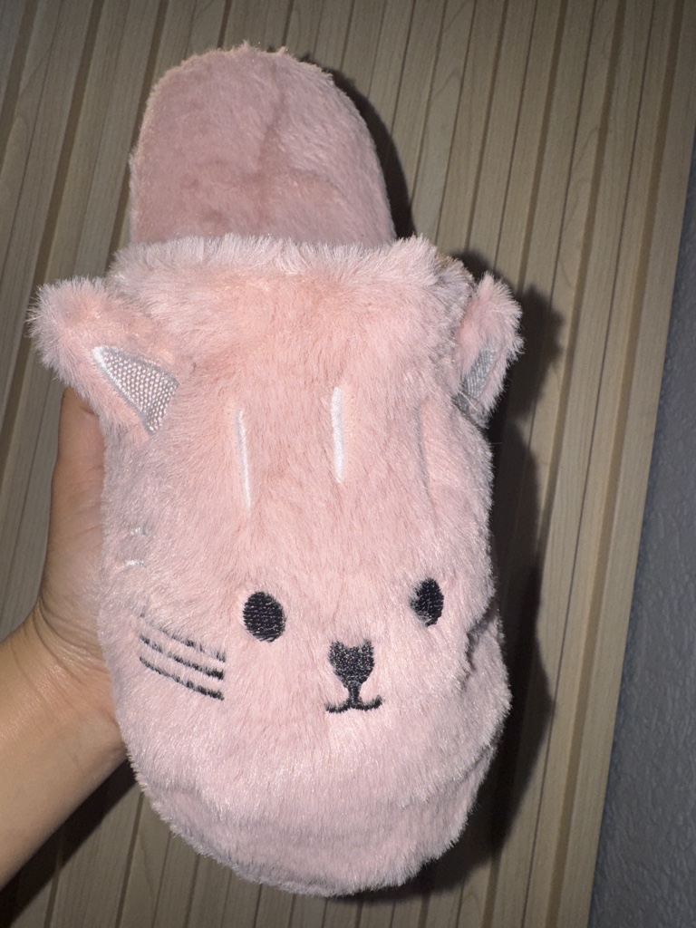 PANTUFLAS Gato Rosada