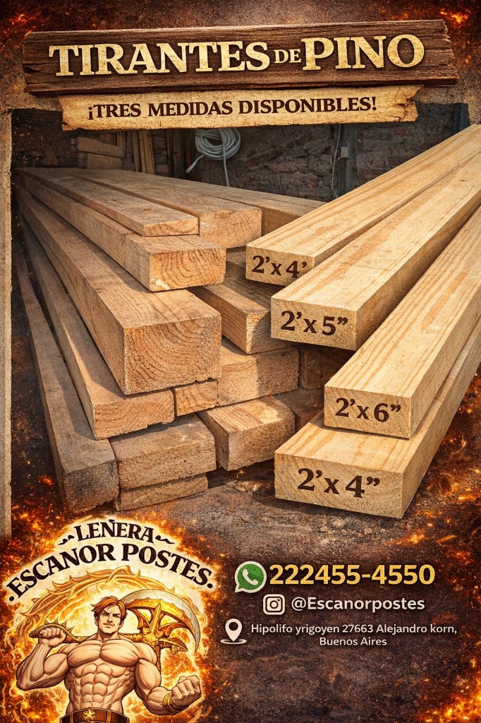 Tirantes 5mts 2x6