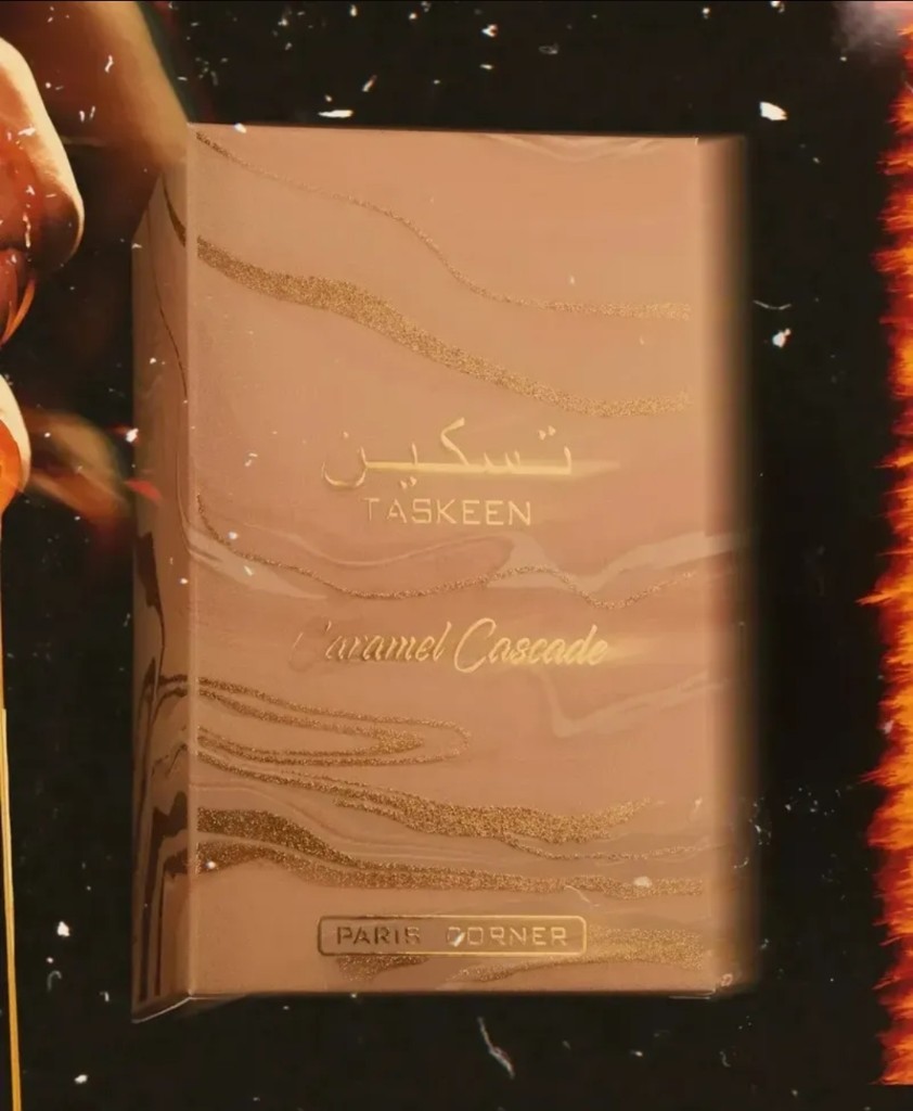 Perfume Taskeen Caramel cascada de París corner