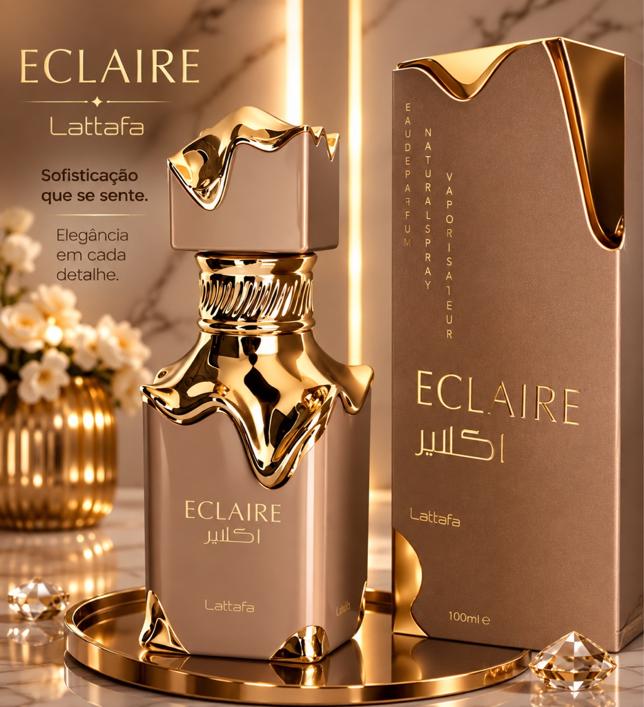 Eclaire perfume dourado