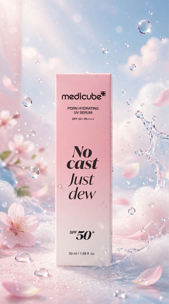 Medicube PDRN Hydrating UV Serum rosa