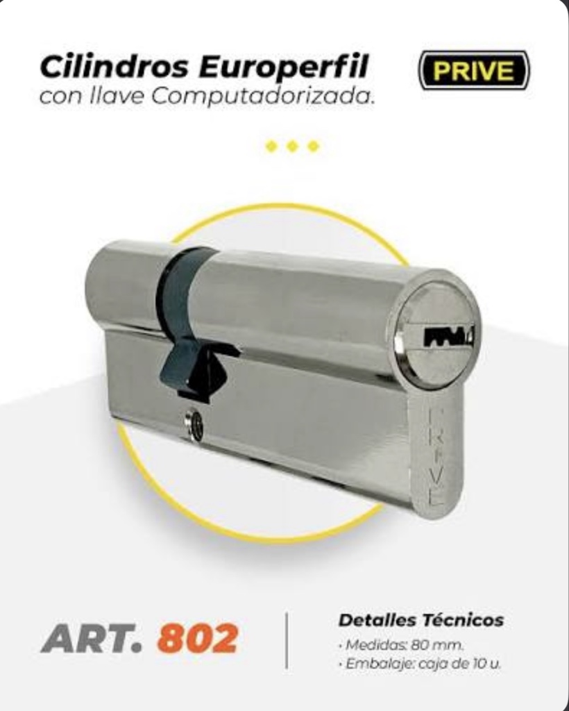 Cilindro Prive 802 (con 5 llaves)