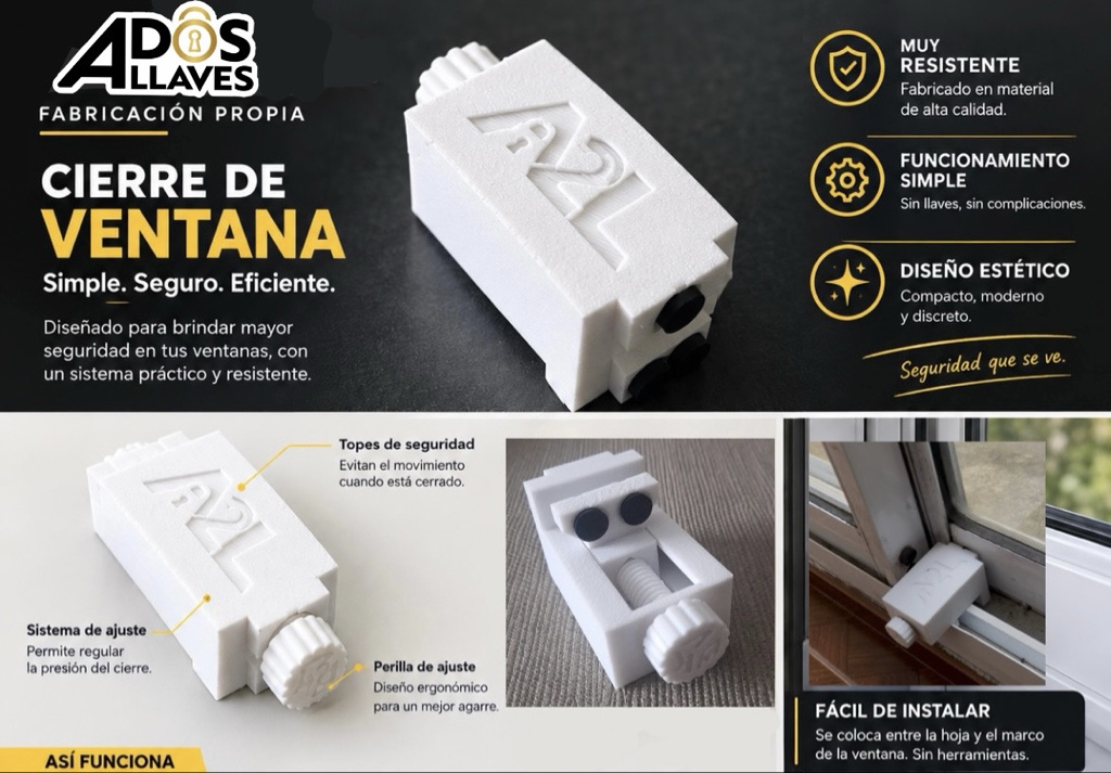 Cierre ventana corrediza de aplicar