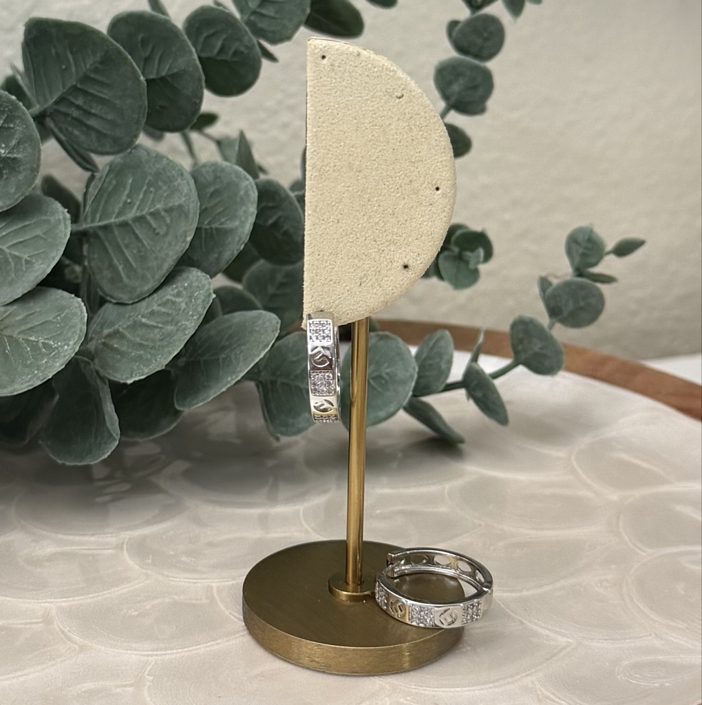 Argollas Roma Crystal | Oro Laminado