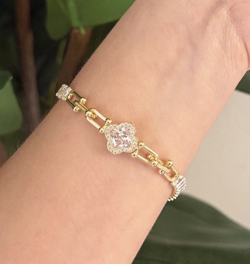 Pulsera Trébol Crystal