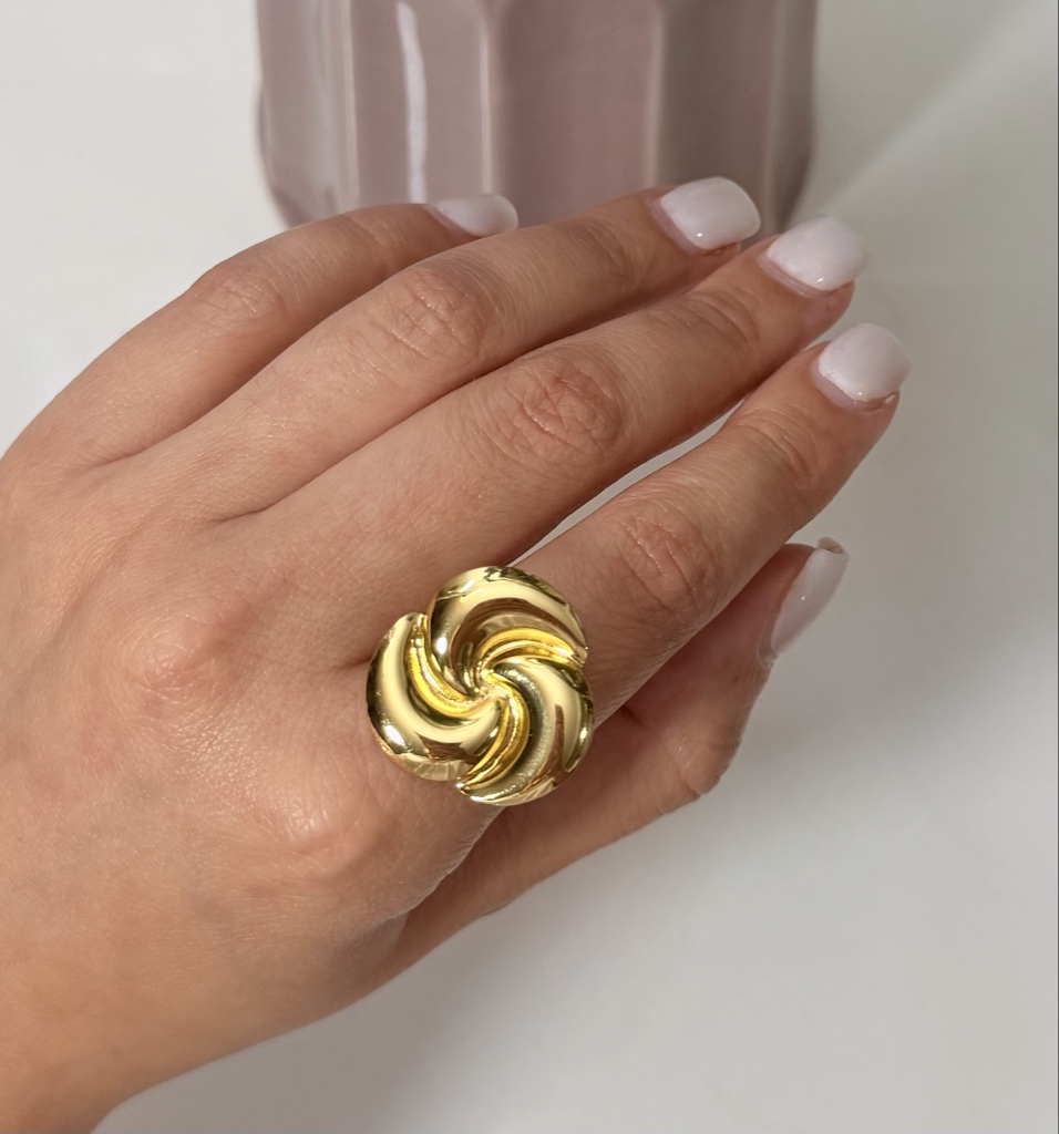 Anillo Espiral Dorada Ajustable
