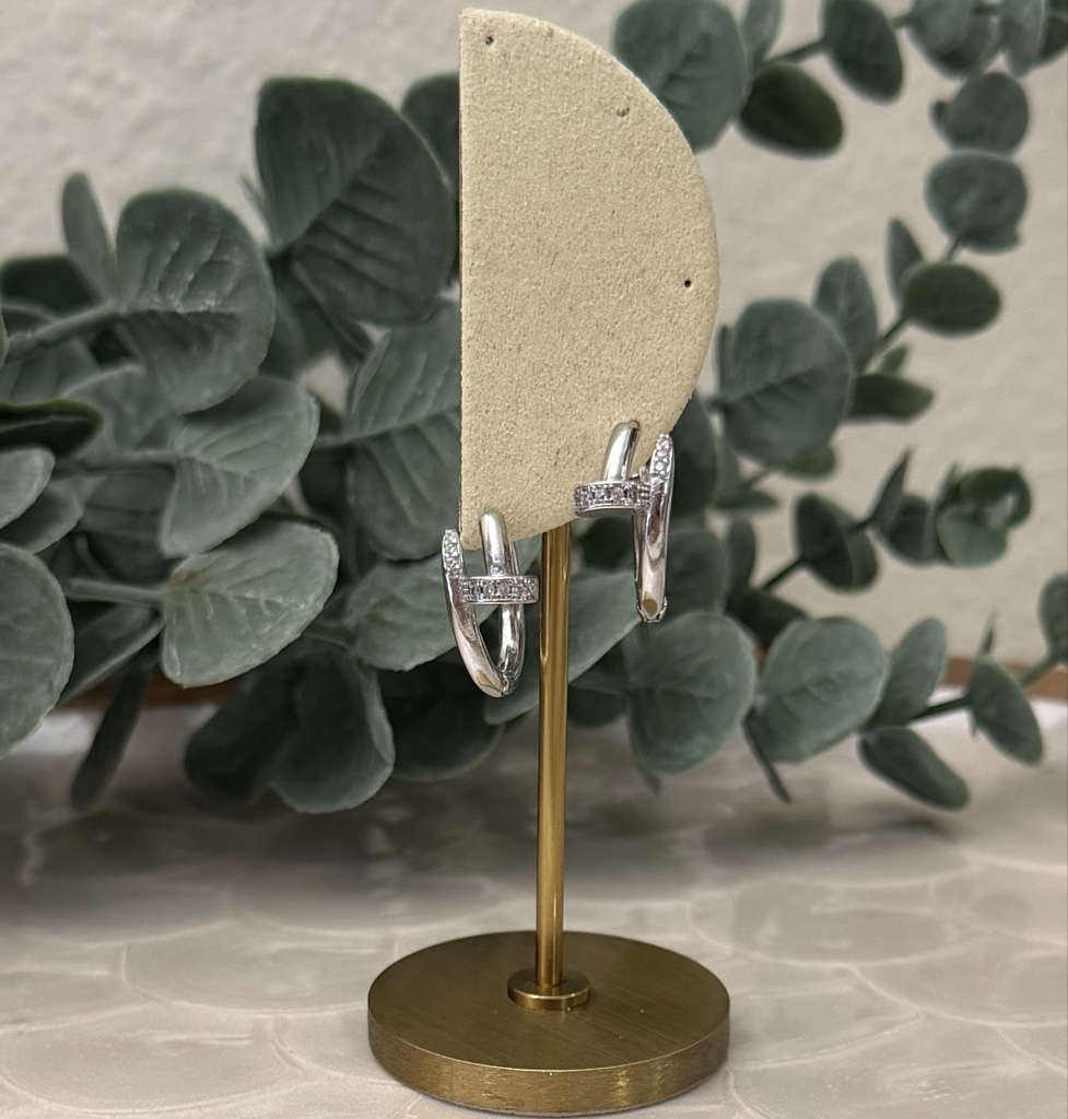 Aretes Clavo Éclat | Oro Laminado