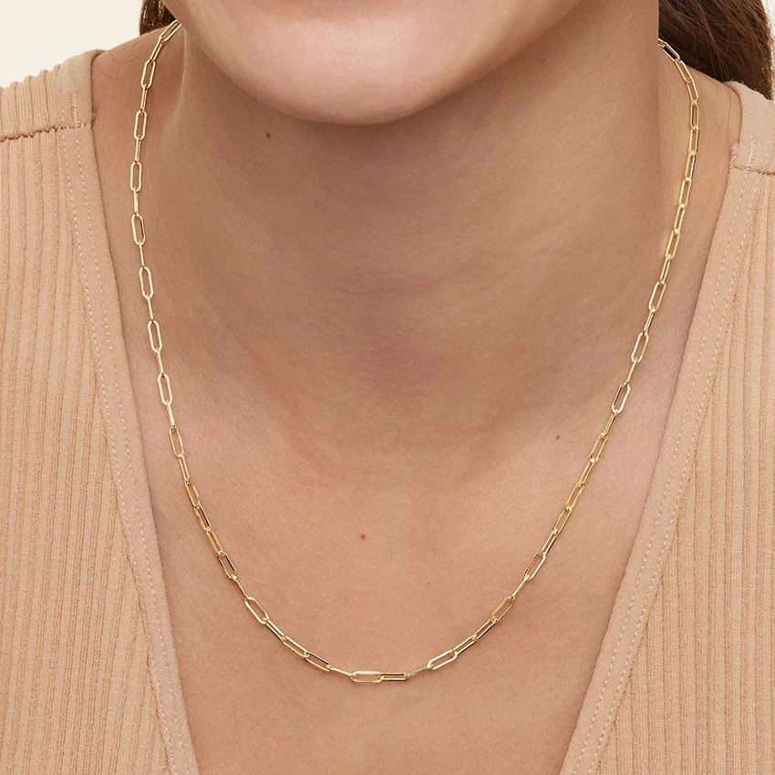 Mini paper clip necklace