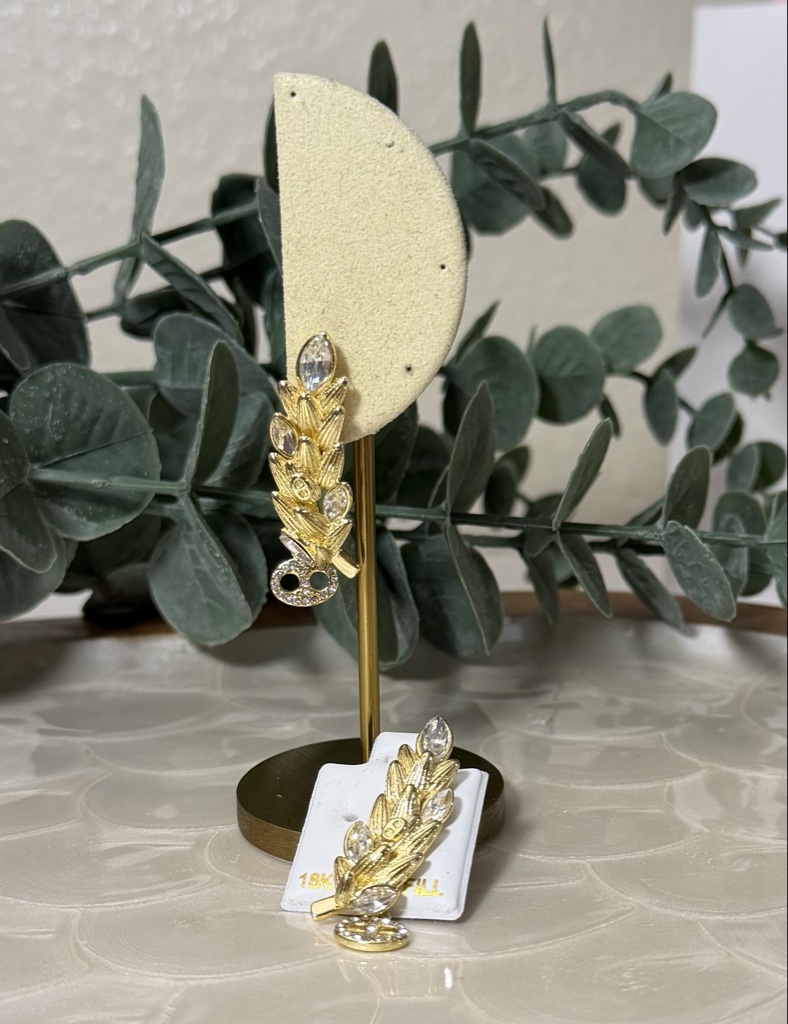 Aretes Espiga Imperial — Oro Laminado