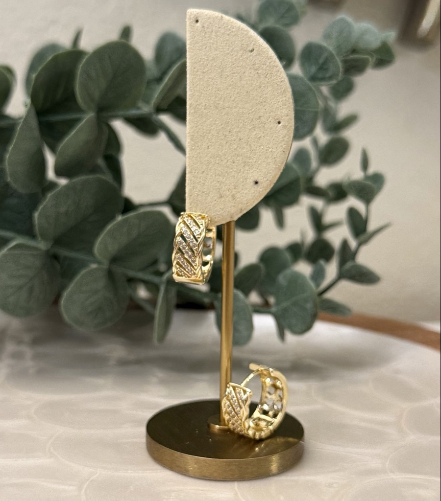 Hoops Trenzado Pavé ✨