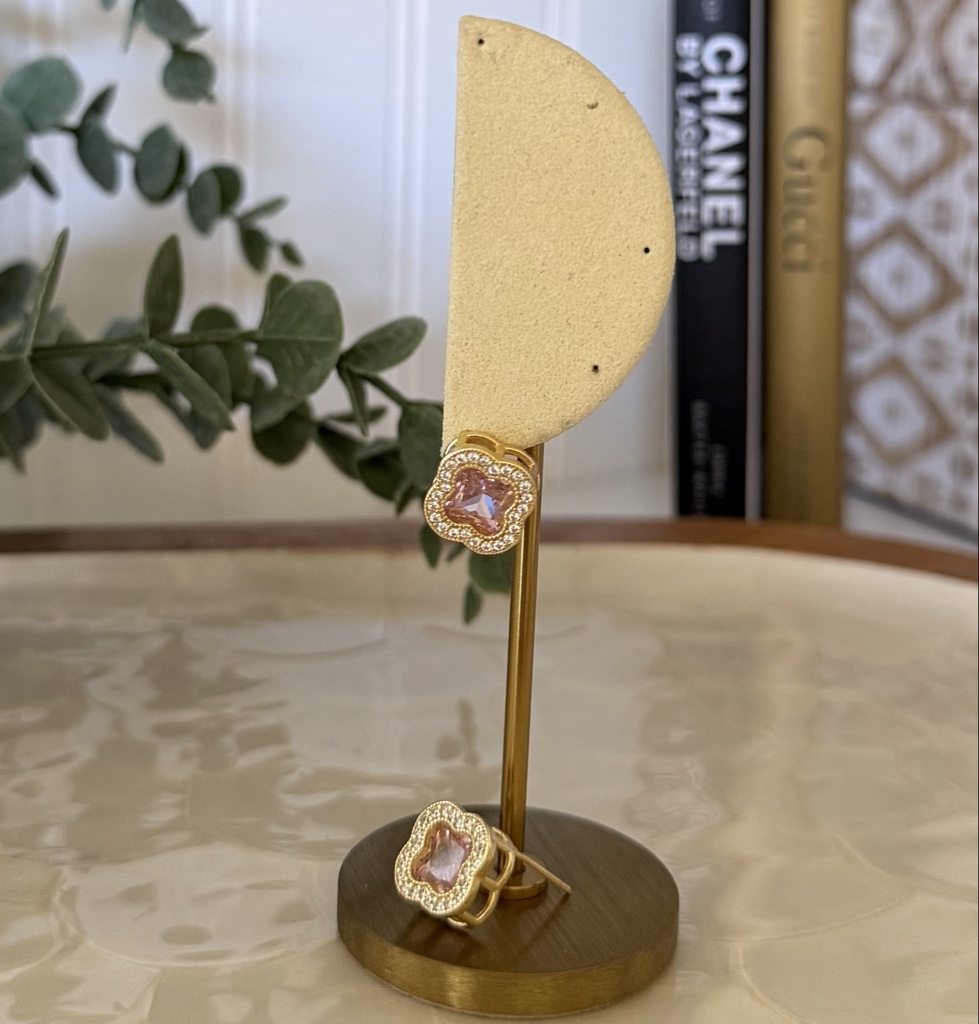 Aretes Clover Rosé