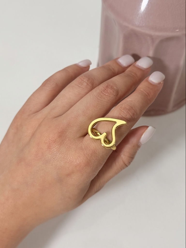 Anillo Corazón Infinito Ajustable
