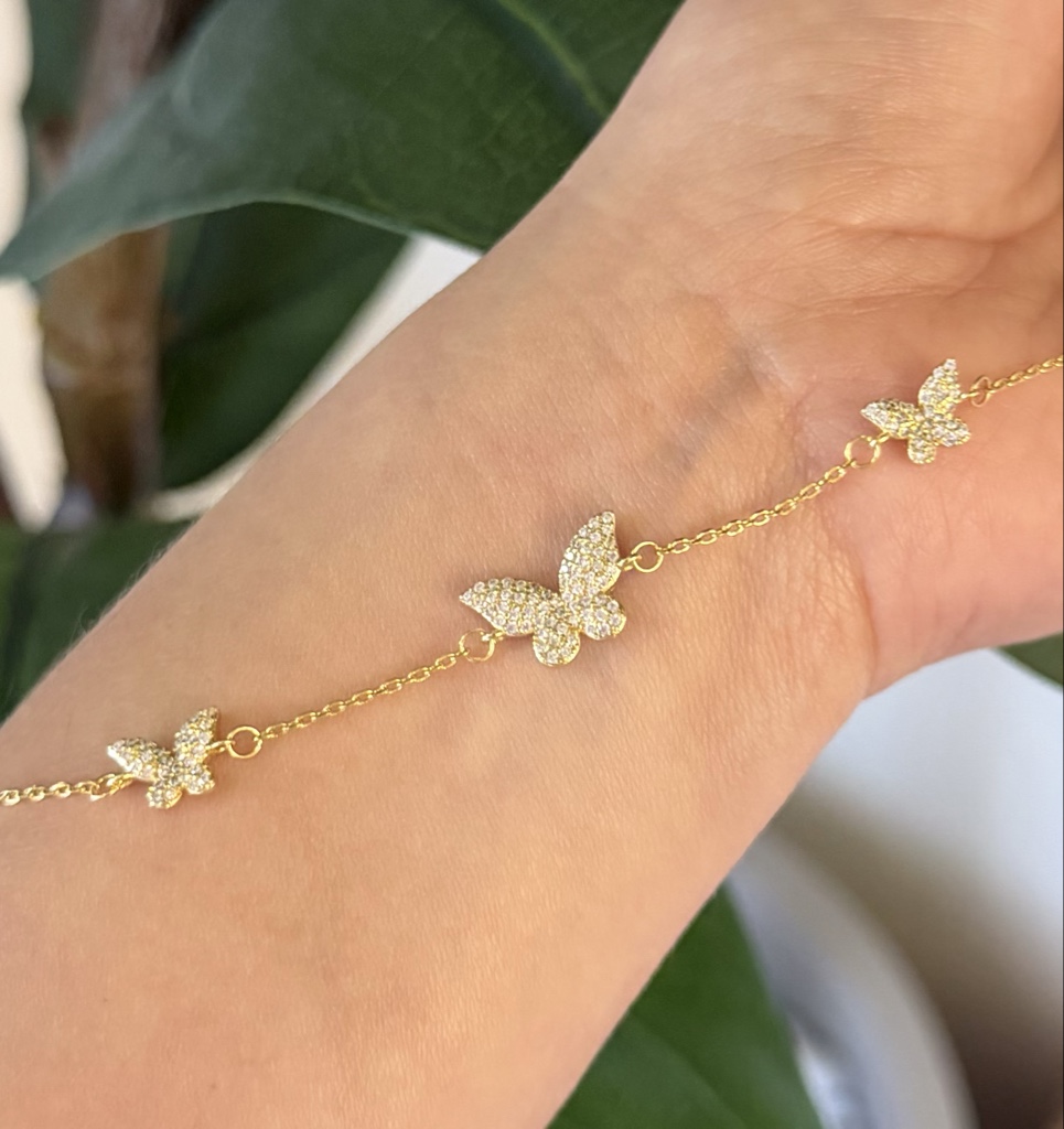 Pulsera Mariposas Crystal
