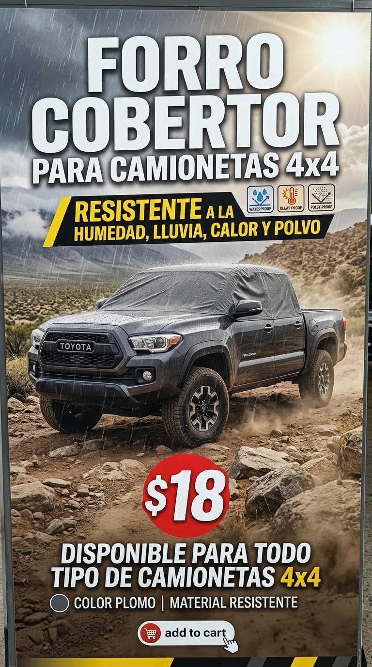 Forro cobertor para camionetas 4x4