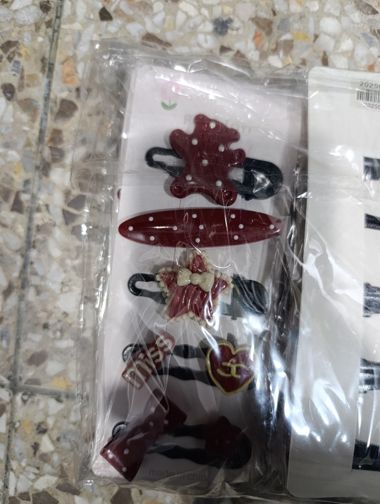 Set ganchos cabello rojos