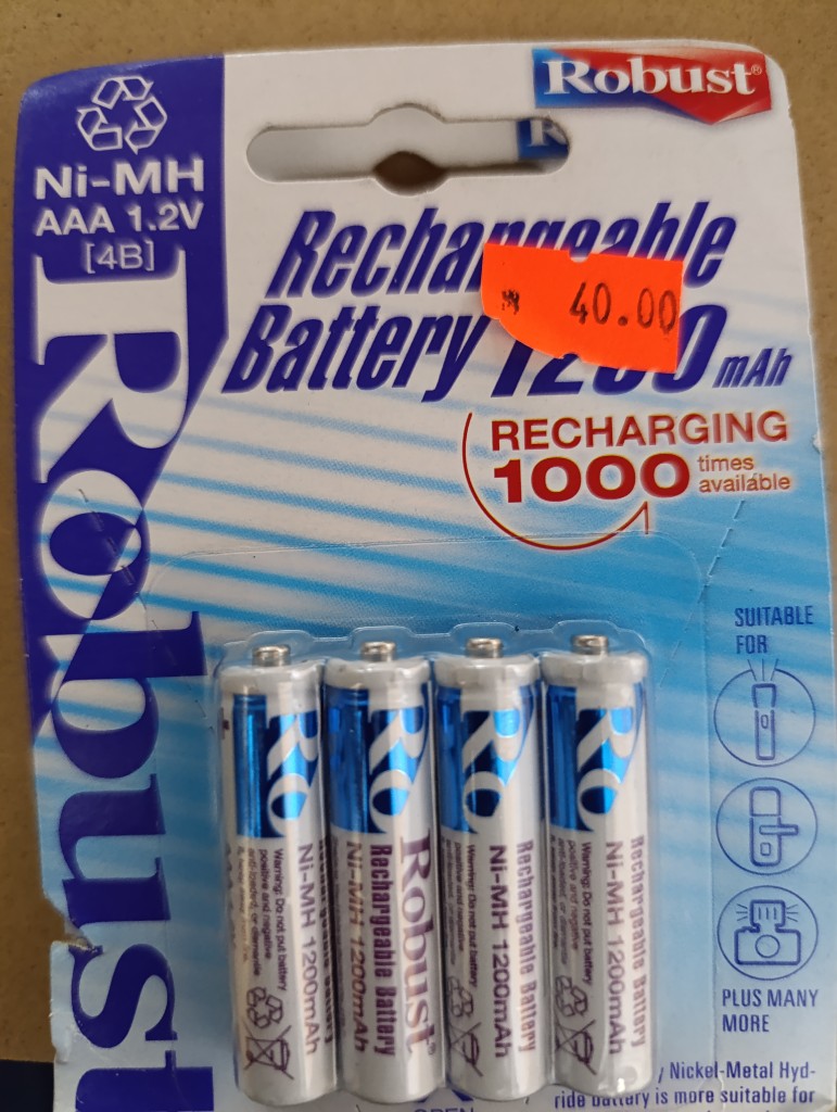 Baterías AAA recargable Robust