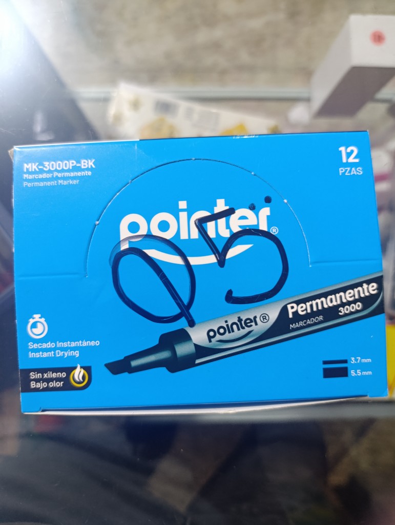 Marcador Permanente Negro Pointer