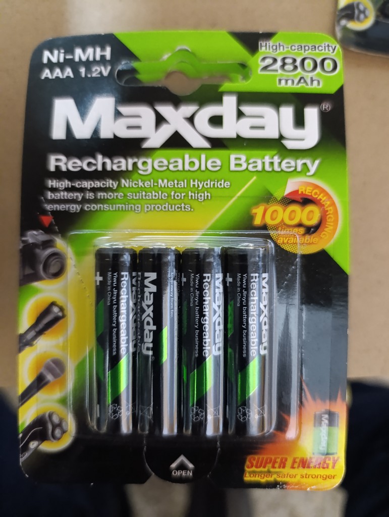 Baterías AAA recargable Maxday