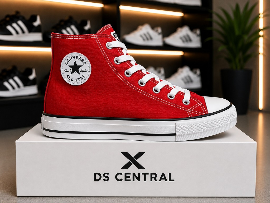 Converse botín rojo