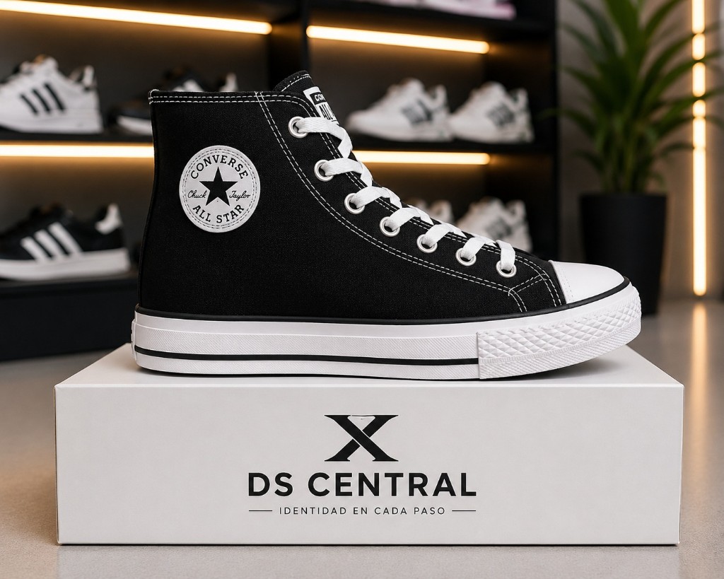 Converse botín negro