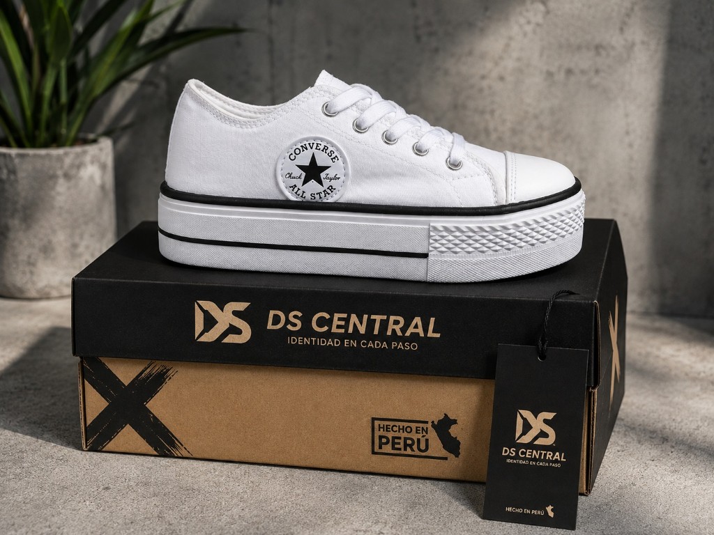 Converse blanco plataforma