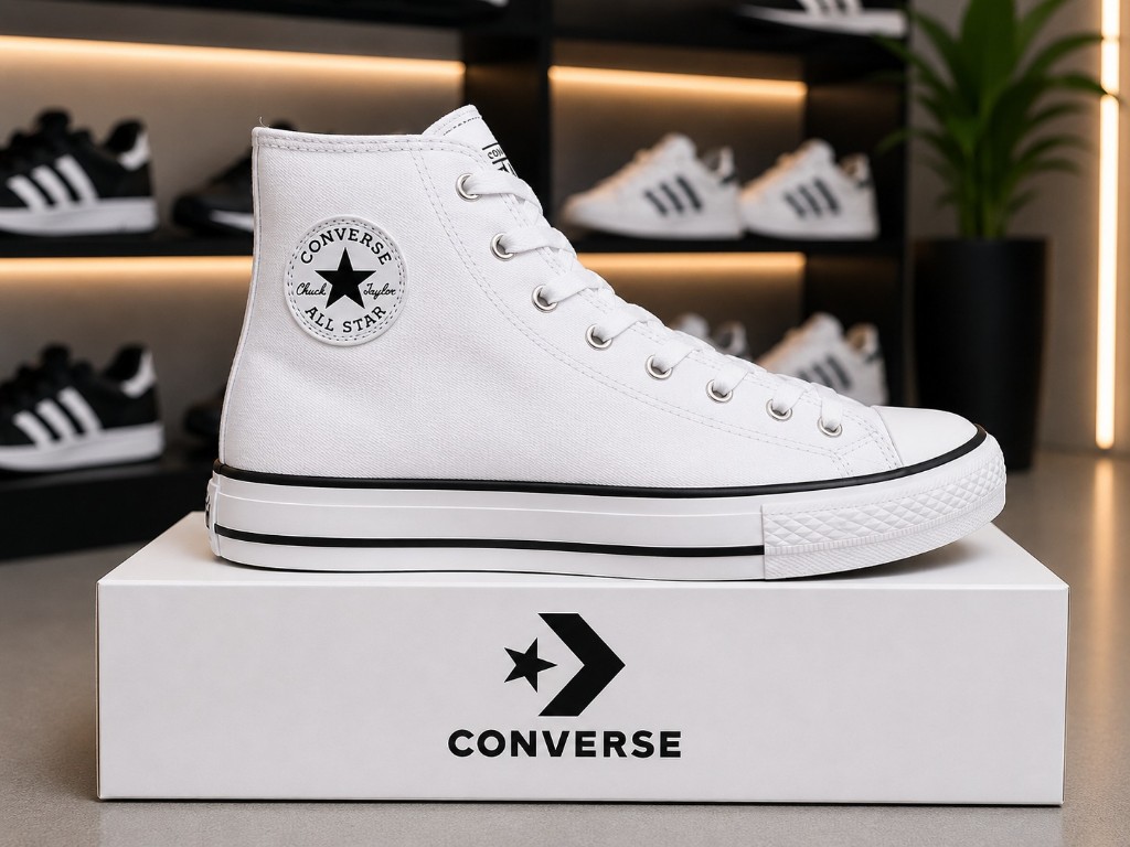 Converse botín blanco