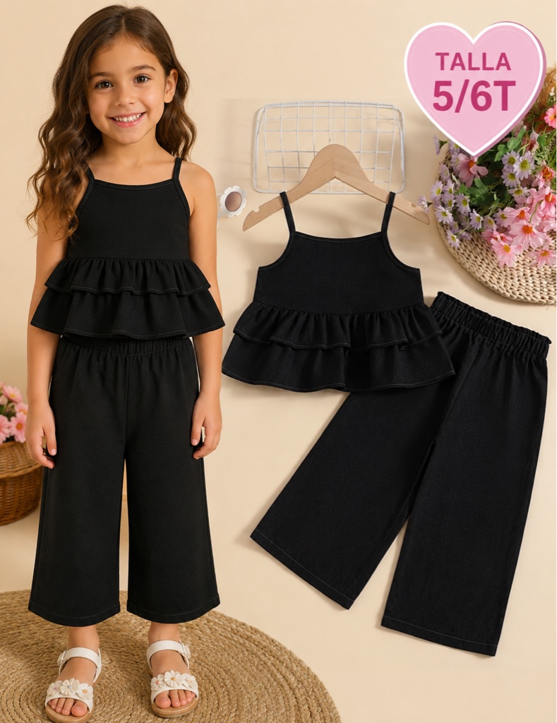 Conjunto negro niña 5/6T
