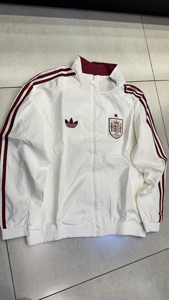 Adidas España campera blanca