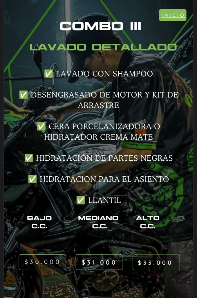 LAVADO DETALLADO ALTO CC