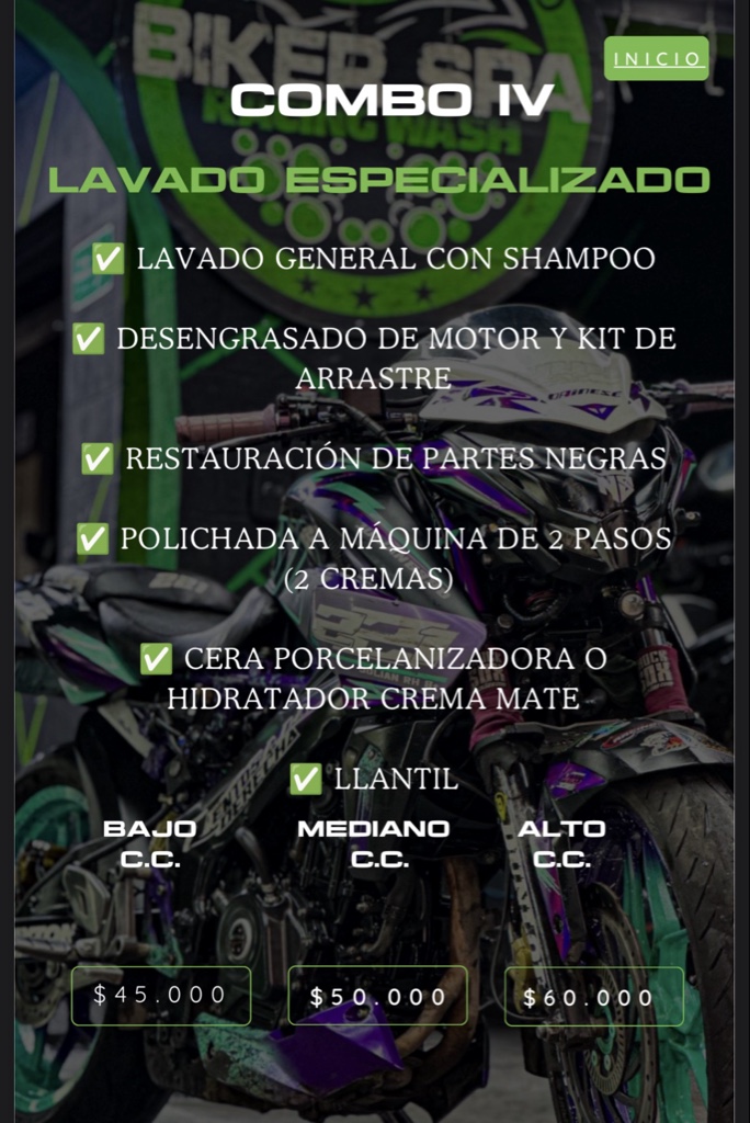 LAVADO ESPECIALIZADO ALTO CC