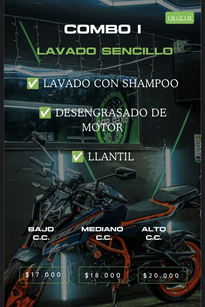 LAVADO SENCILLO ALTO CC