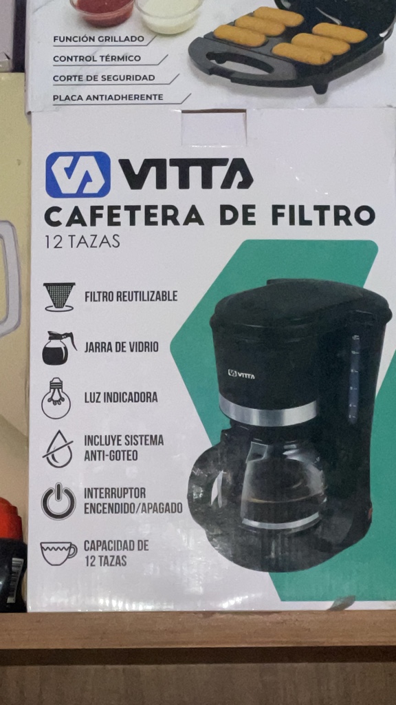 Vitta cafetera negra 12 tazas