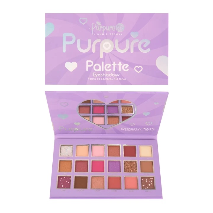 paleta de sombras x18 tonos palette purpure